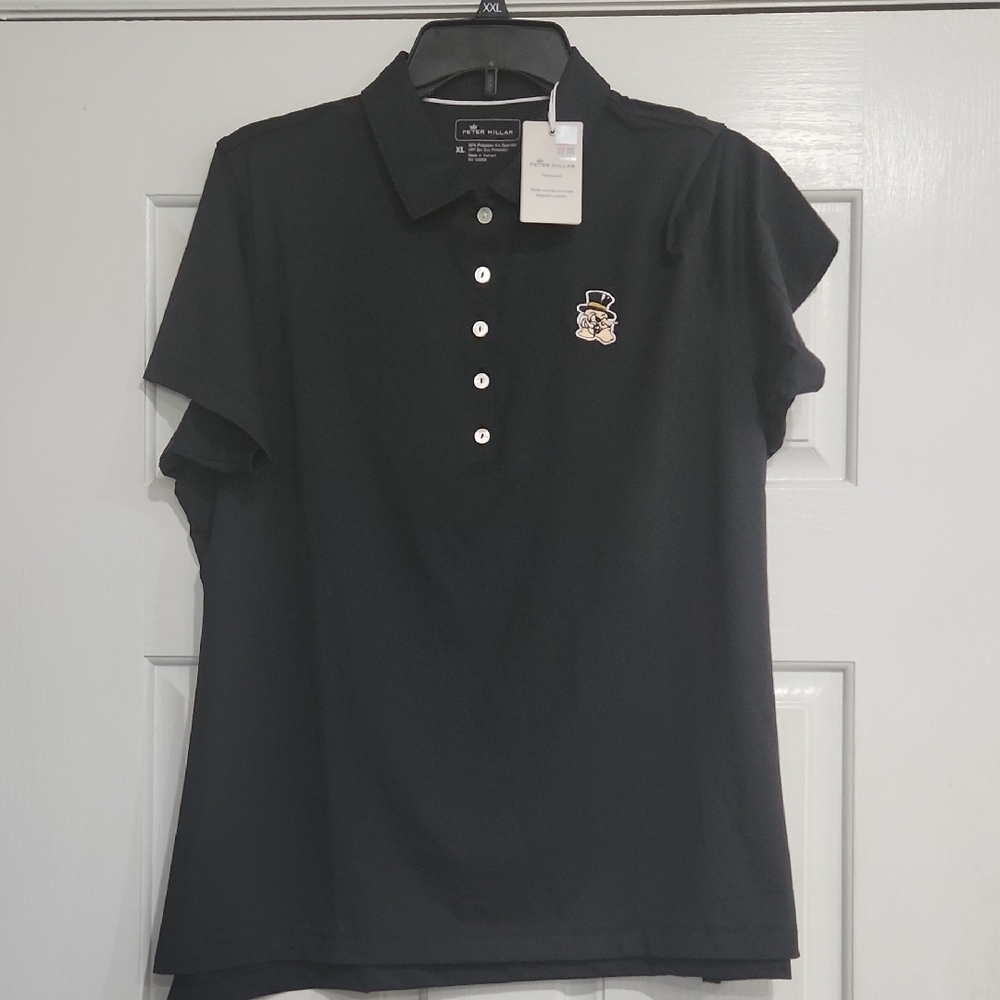 NWT Wake Forest Peter Milar Polo Shirt Size XLarge